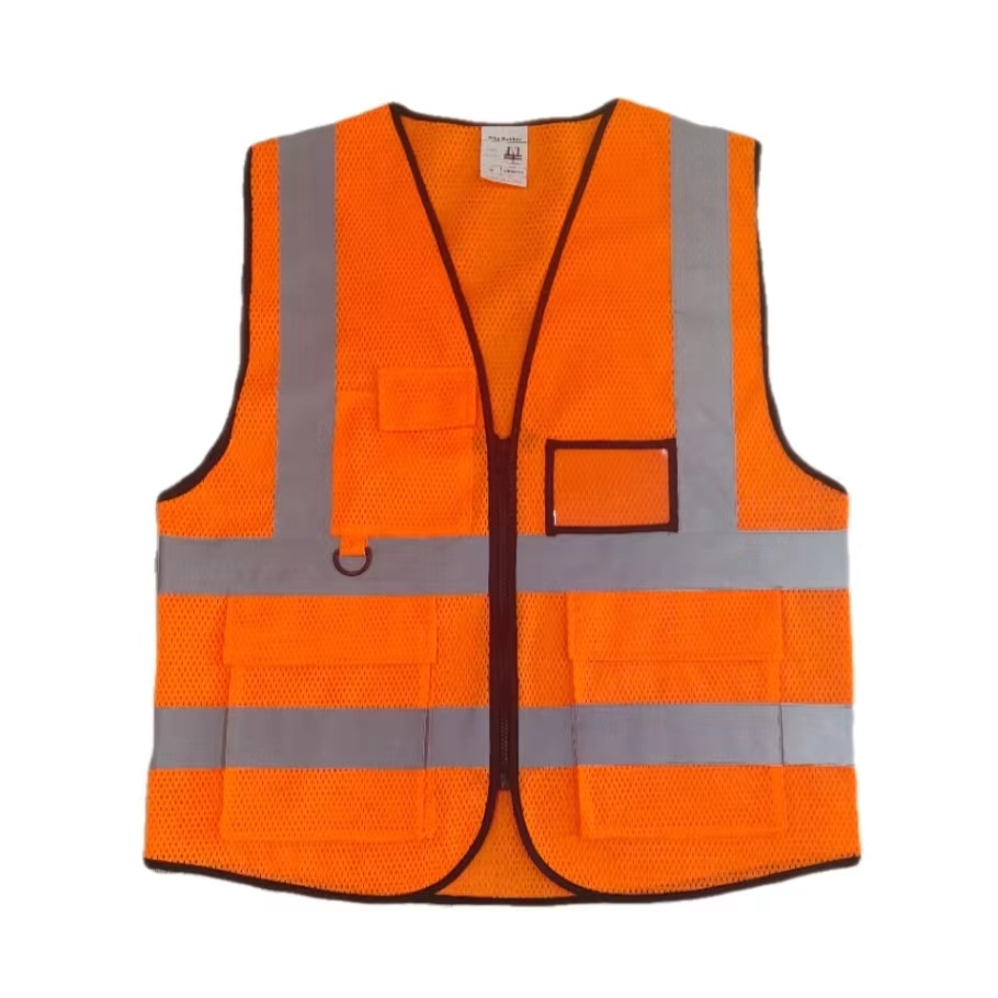 Hi-Viz 5 Pockets Lime Green and Orange Mesh Safety Vests