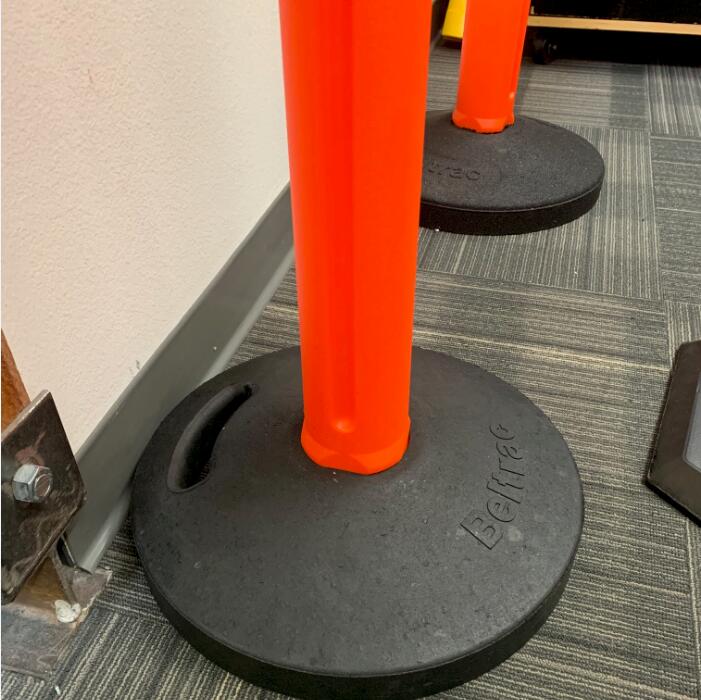 15lb Bollard T Post Round Base With Handle and Customized Logo
