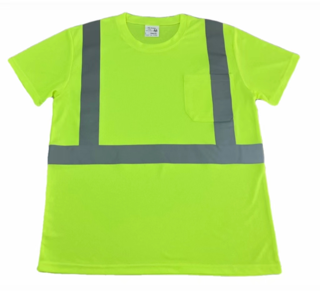 Hi-Viz Lime Green and Orange 100% Polyester Safety T-shirt