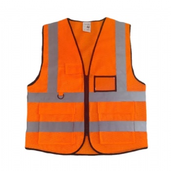  Hi-Viz 5 Pockets Lime Green and Orange Mesh Safety Vests	