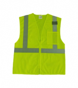 Lime Green 100% Polyester Safety Vest