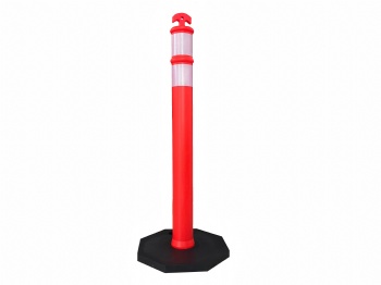T-top delineator post with rubber base